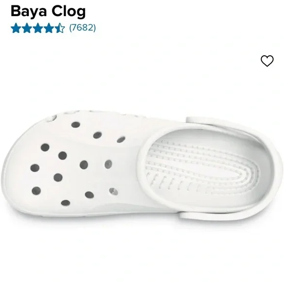 CROCS HTF BAYA CLOGS BRIGHT WHITE New with Tags Women’s 10/Men’s 8 - Picture 5 of 11
